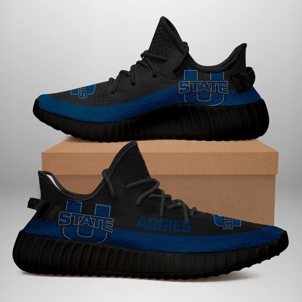 Utah State Aggies Unisex Sneaker Football Custom Shoes Utah State Aggies Yeezy Boost 350