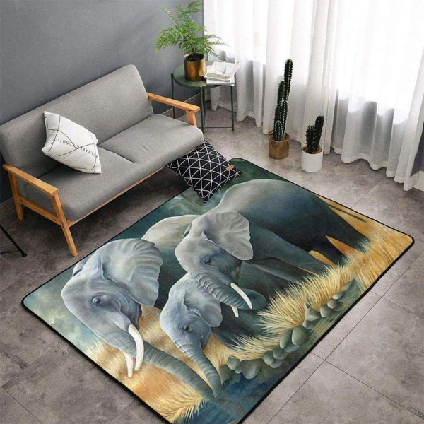 Wild African Elephant Rug RCDD81F44672