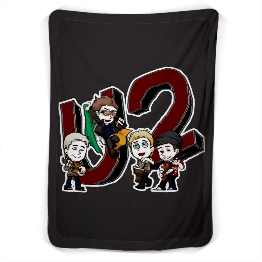 U2 All Player Cartoon Art Fleece Blanket