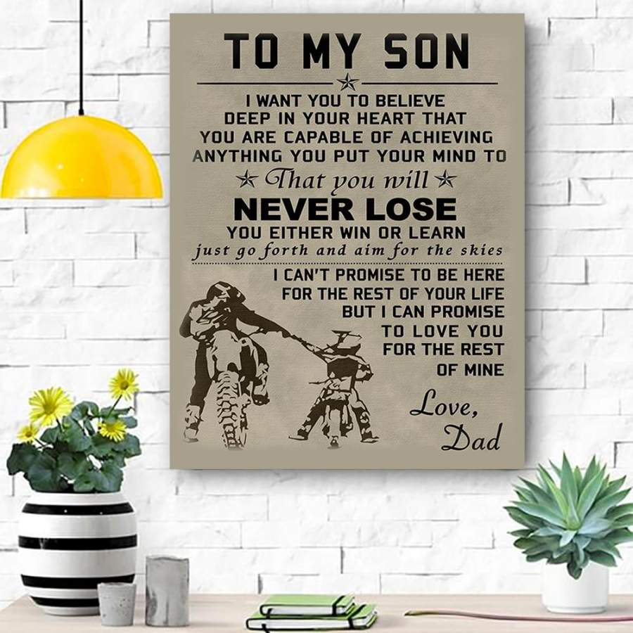 FAMILY POSTER   TO MY SON 2_result - Matte Canvas