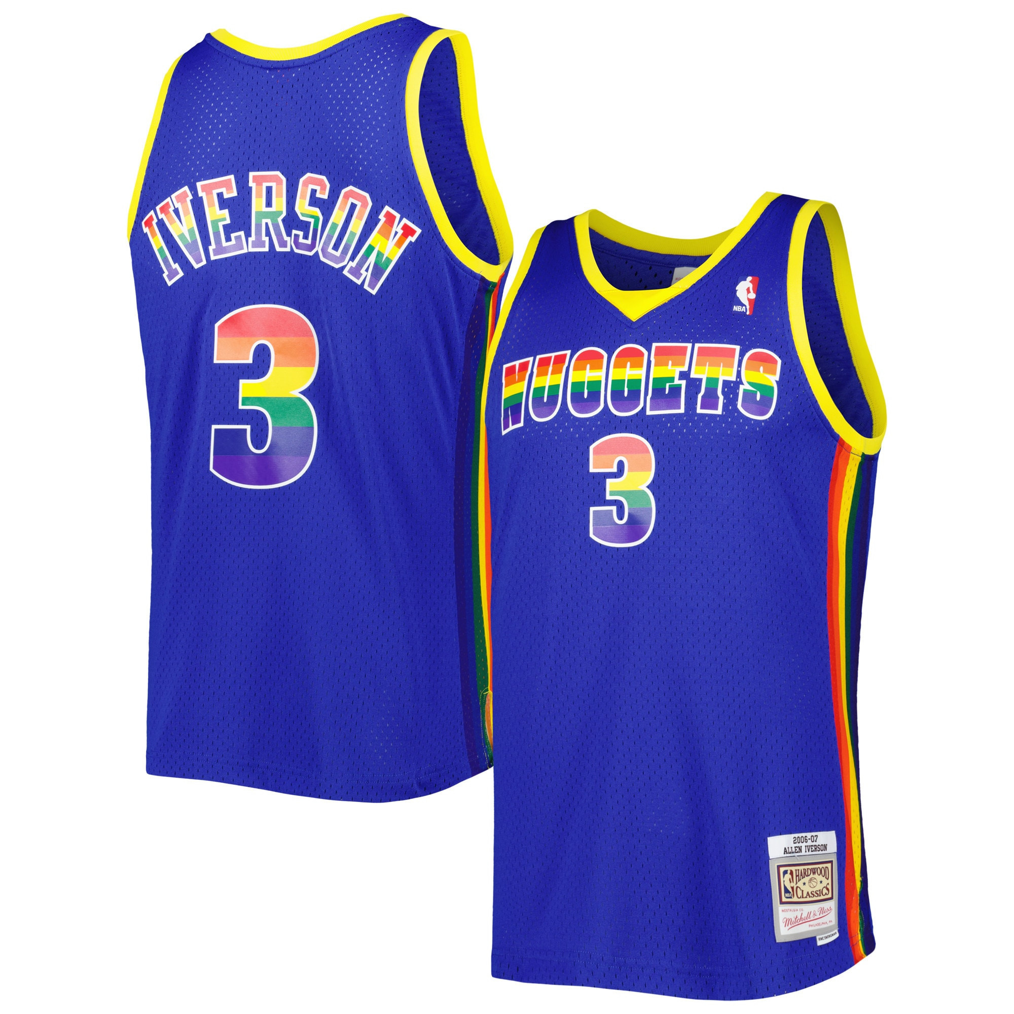 Allen Iverson Denver Nuggets Mitchell & Ness 2006-07 Hardwood Classics Reload 3.0 Swingman Jersey – Royal NBA