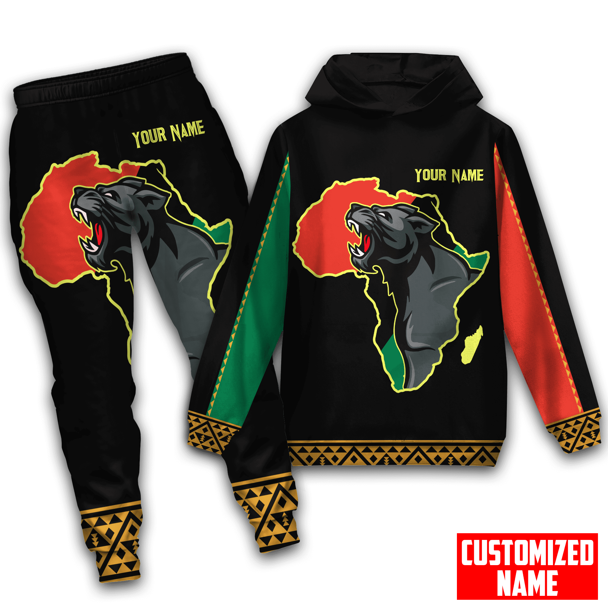 Personalized Name African 3D Combo Hoodie And Sweatpants