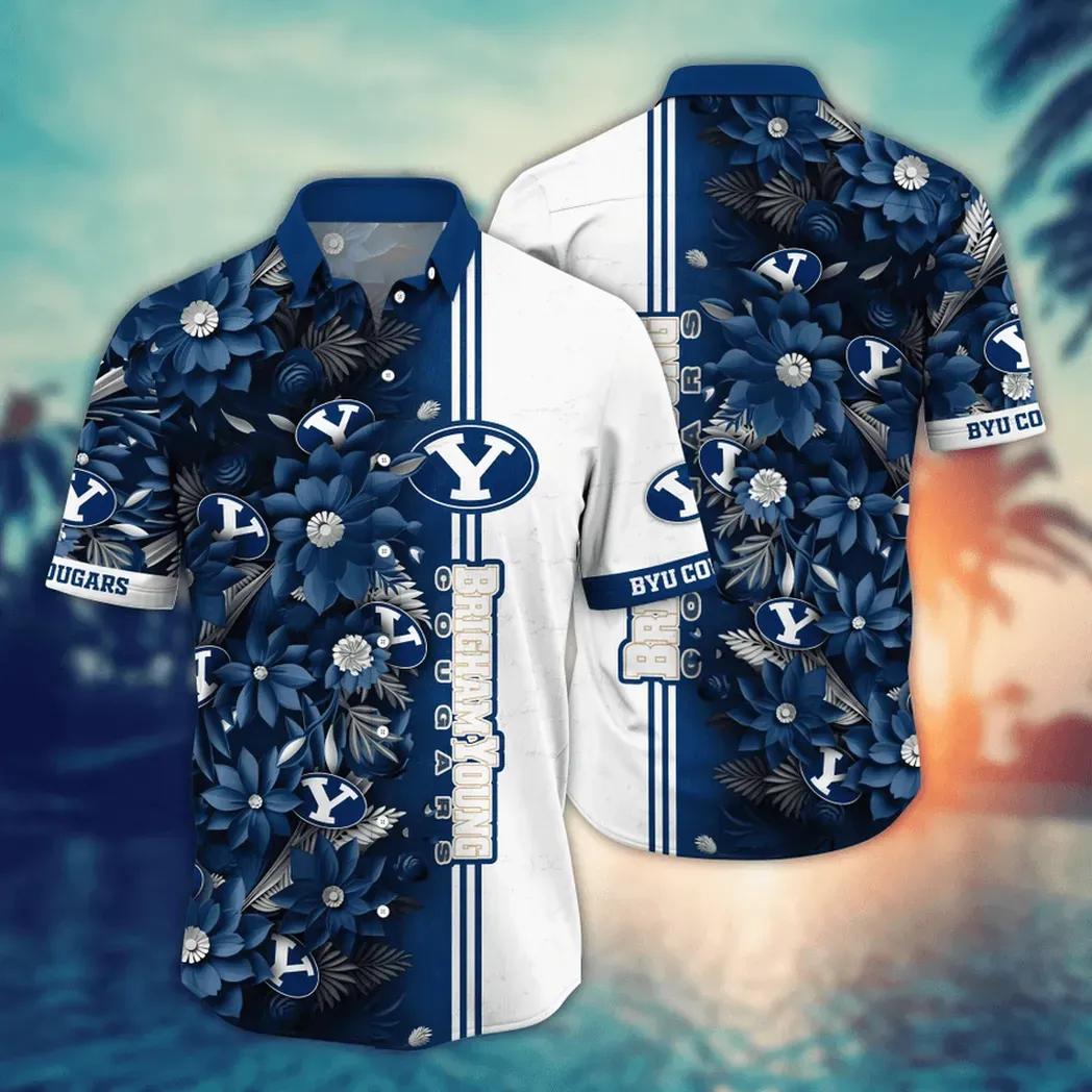 Byu Cougars Ncaa Flower Aloha Hawaiian Shirt 3, Ncaa Hawaiian Shirt