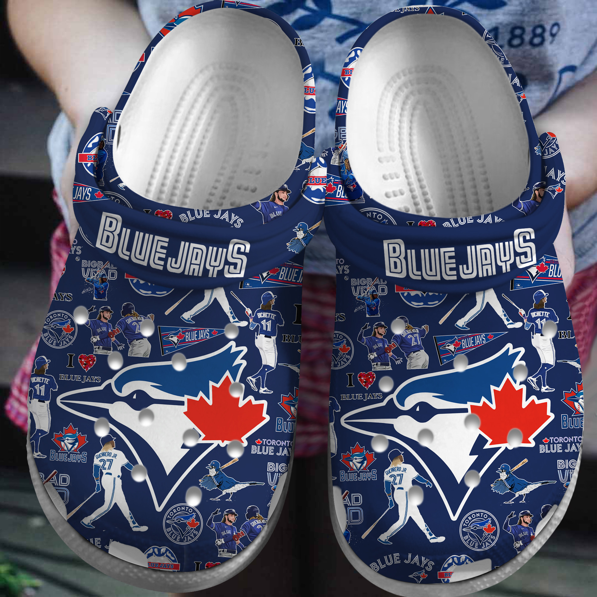 Toronto Blue Jays MLB Sport Crocs Crocband Clogs Shoes Comfortable For Men Women and Kids 2