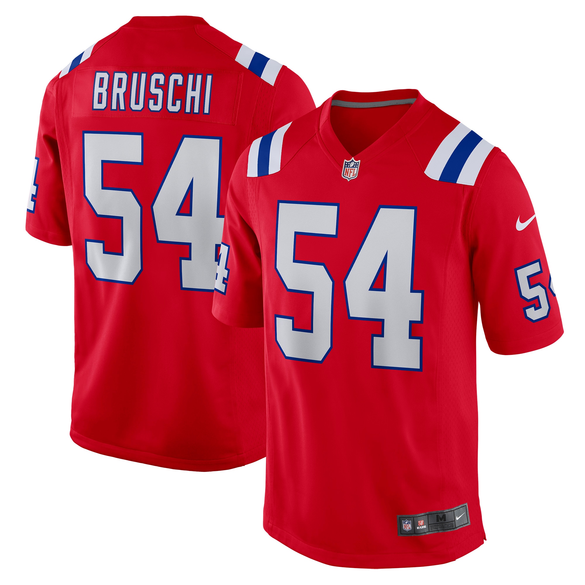 Men’s New England Patriots Tedy Bruschi Red Retired Player Alternate Game Jersey