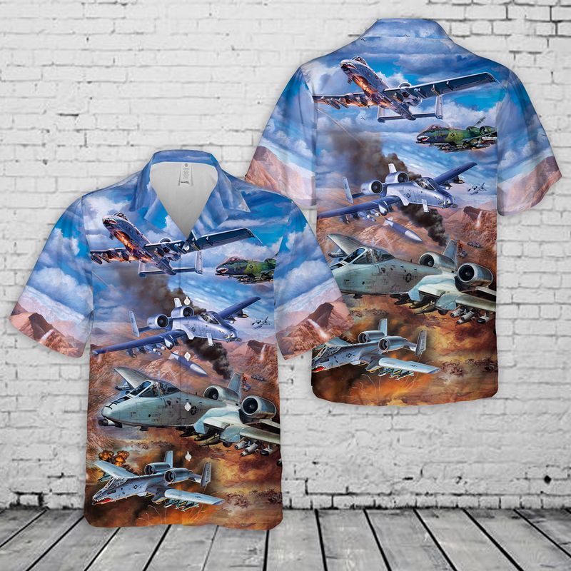 United States Air Force Fairchild Republic A-10 Thunderbolt Ii Hawaiian Shirt Set | Unisex | Hs1018