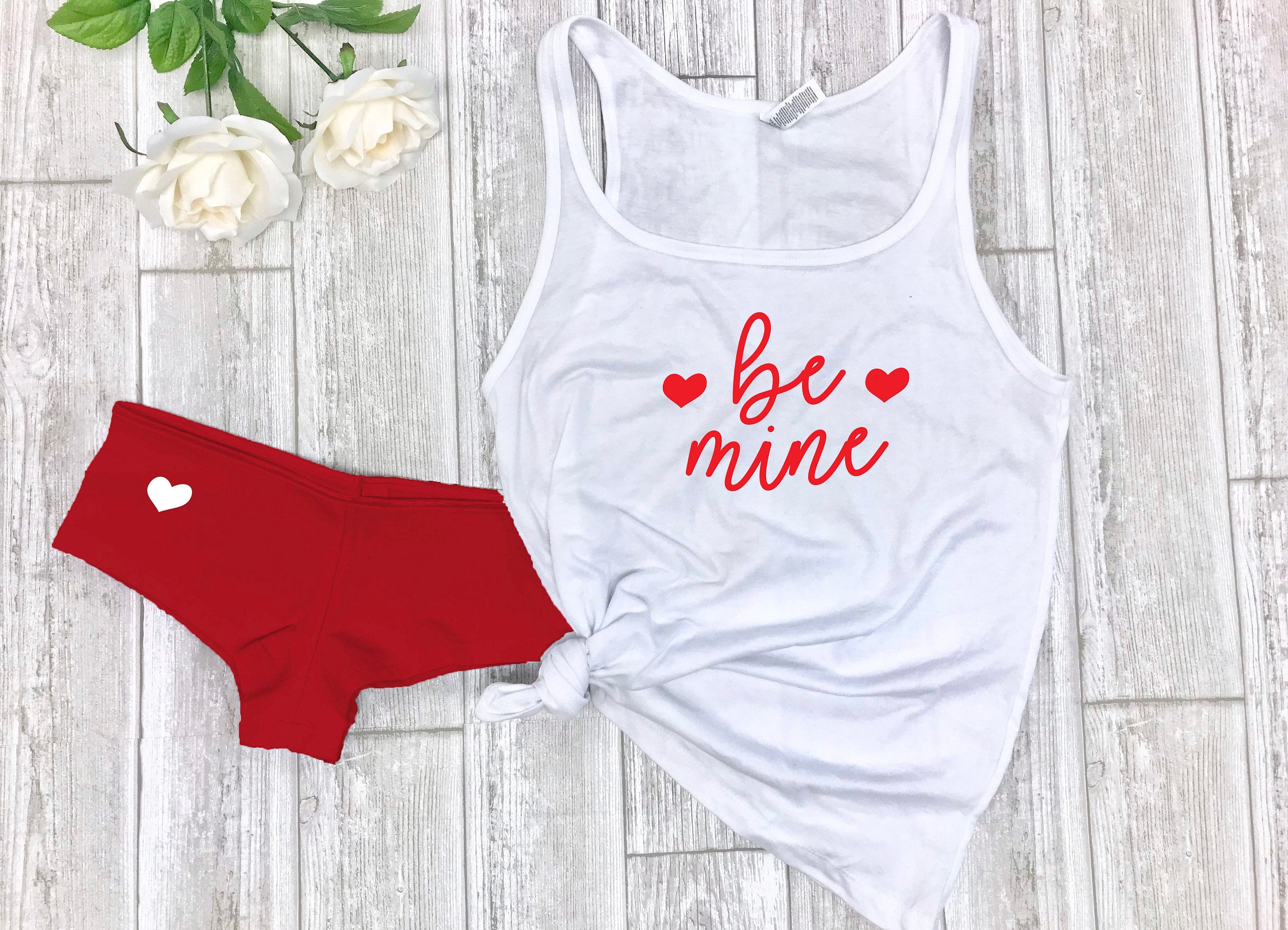 Valentines Gift For Boyfriend, Be Mine Tank,Valentines Outfit, Valentines Gift For Husband, Be Mine Undies, Cute Valentines Gift For Wife