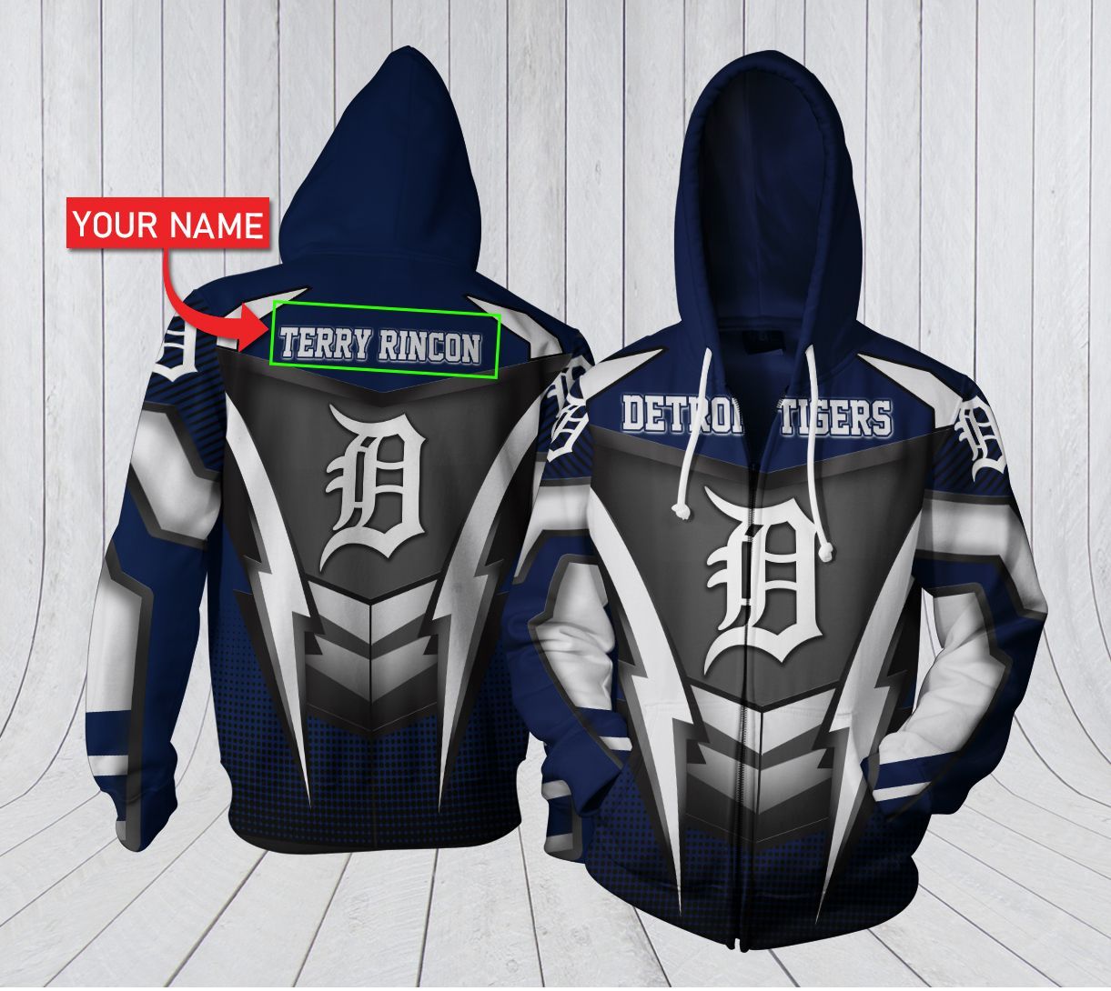 HA3D07CT0122 Detroit Tigers 3D Clothing Personalized