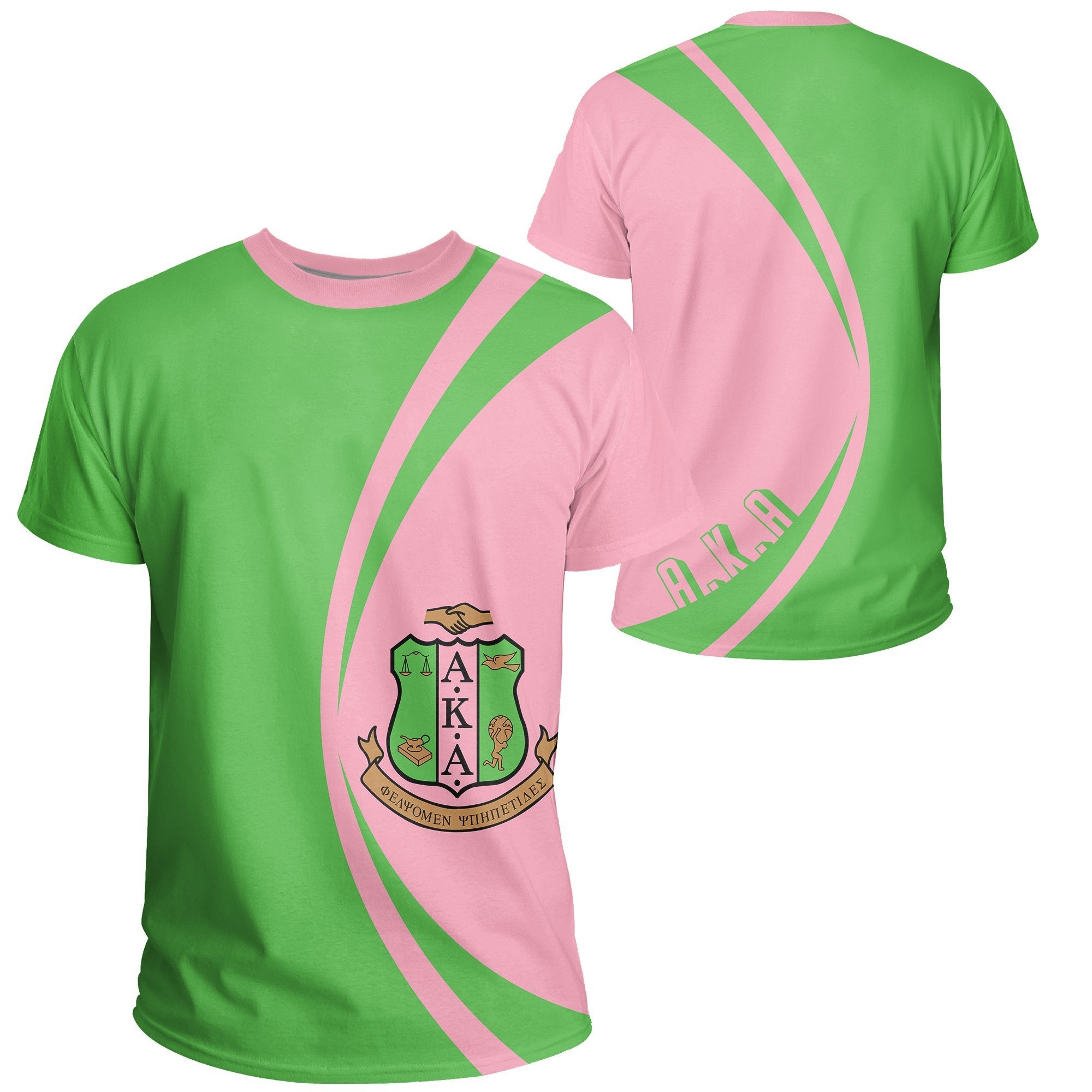 Greek Life T-Shirt – Alpha Kappa Alpha Big Logo Tee – Circle Style