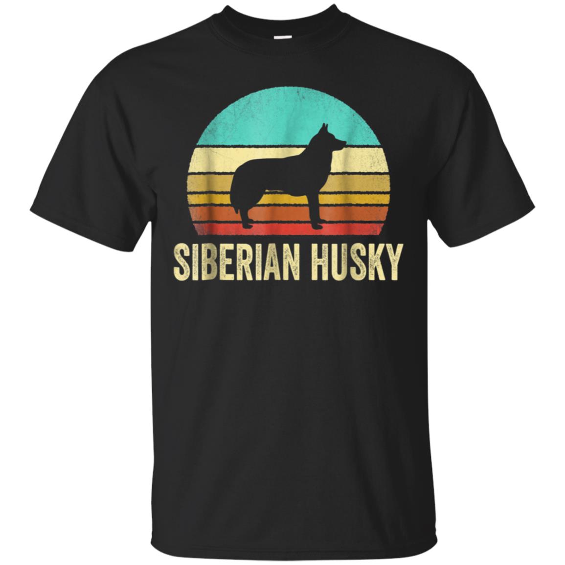 Vintage Siberian Husky Shirt Dog Sunset