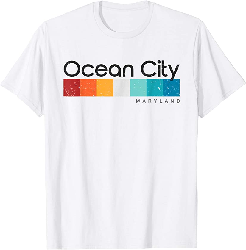 Vintage Ocean City Maryland Retro Design T-shirt