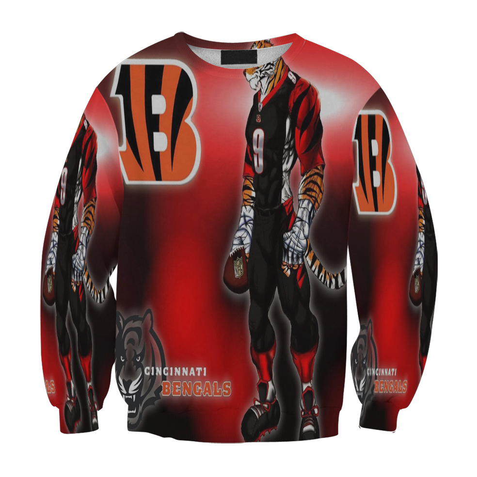 Cincinnati Bengals Emblem Tiger Gift For Fan 3D Full Printing Sweatshirt