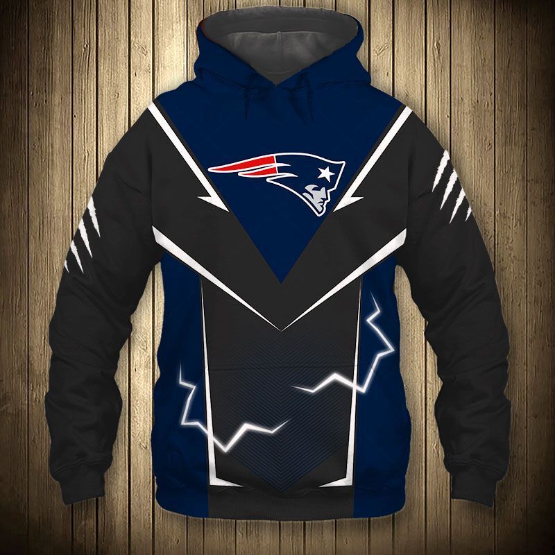 New England Patriots Hoodie Lightning Graphic Gift For Men