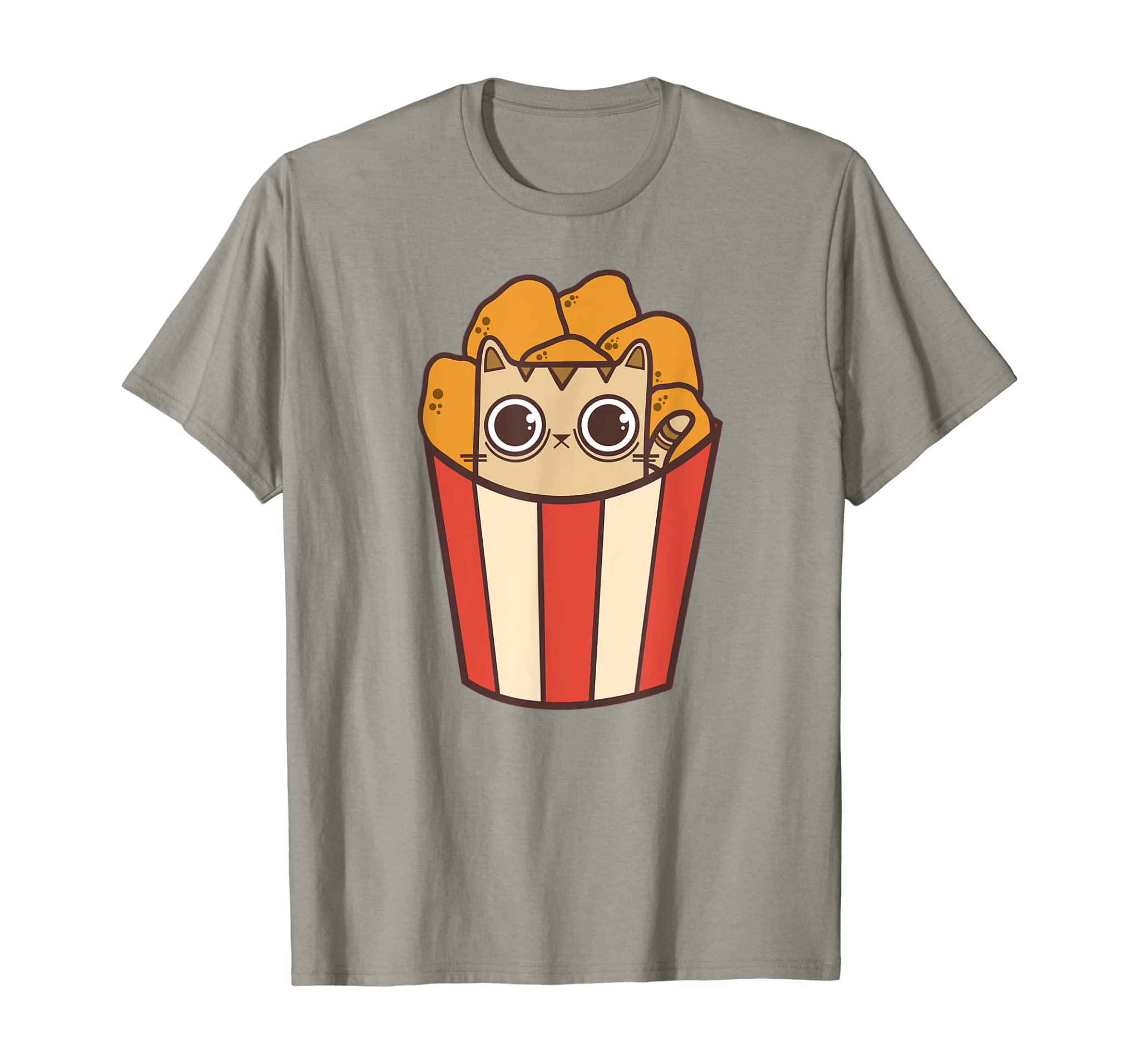 Chicken Nuggets Cat T Shirt by Fudo Cats