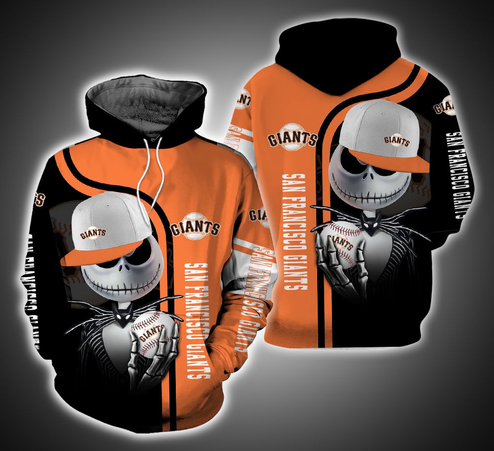 San Francisco Giants And Jack Skellington TA01 3D Printed Hoodie