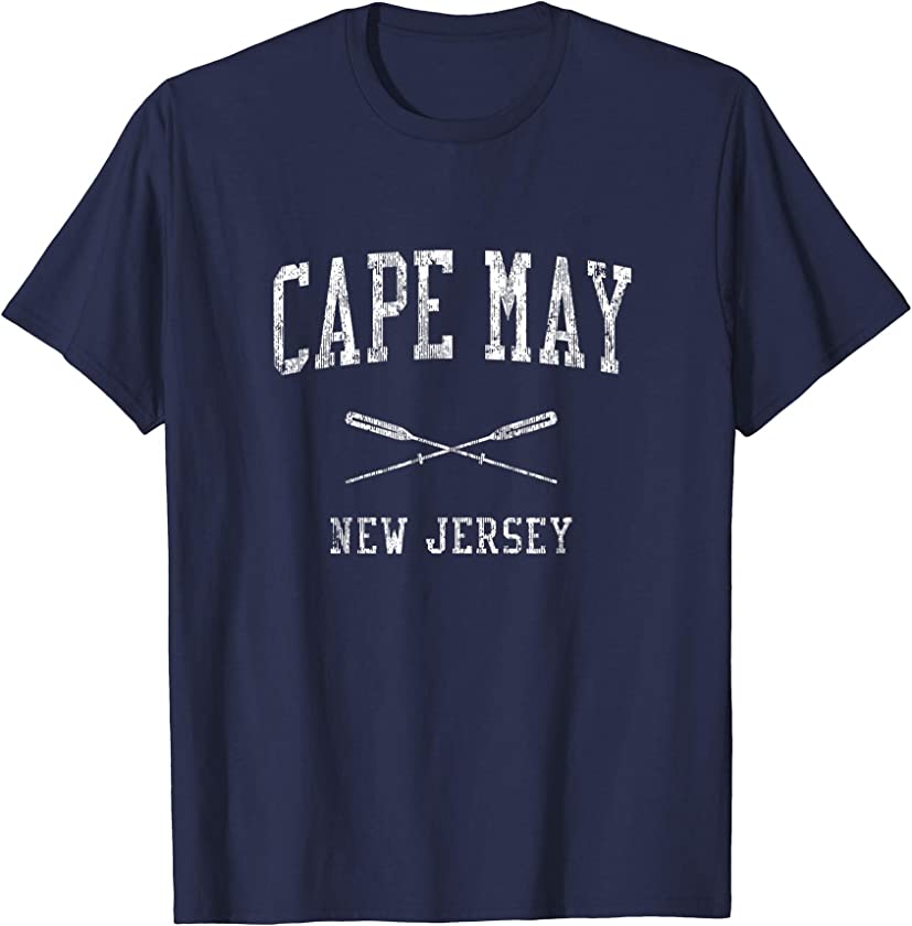 Cape May New Jersey NJ Vintage Nautical Sports Design Tee