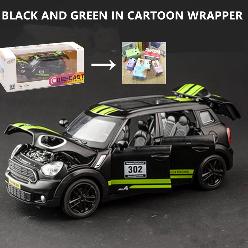 1:32 BMW Mini Countryman Cooper In Box Diecast Alloy Metal Car Model Simulation Toy Car Sound Light Collection Children Kid Gift alx