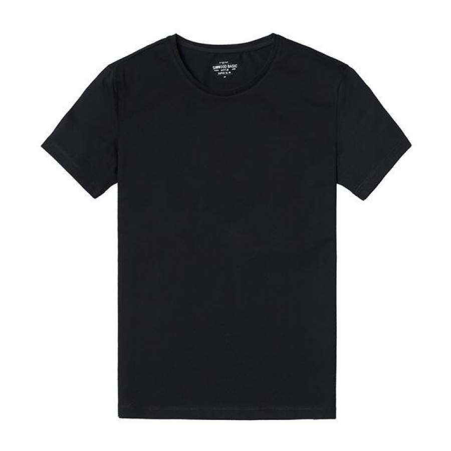 Summer Men’s Short-sleeved Cotton skinny T-shirt Shirt Solid Casual O-Neck Male Tops and Tees