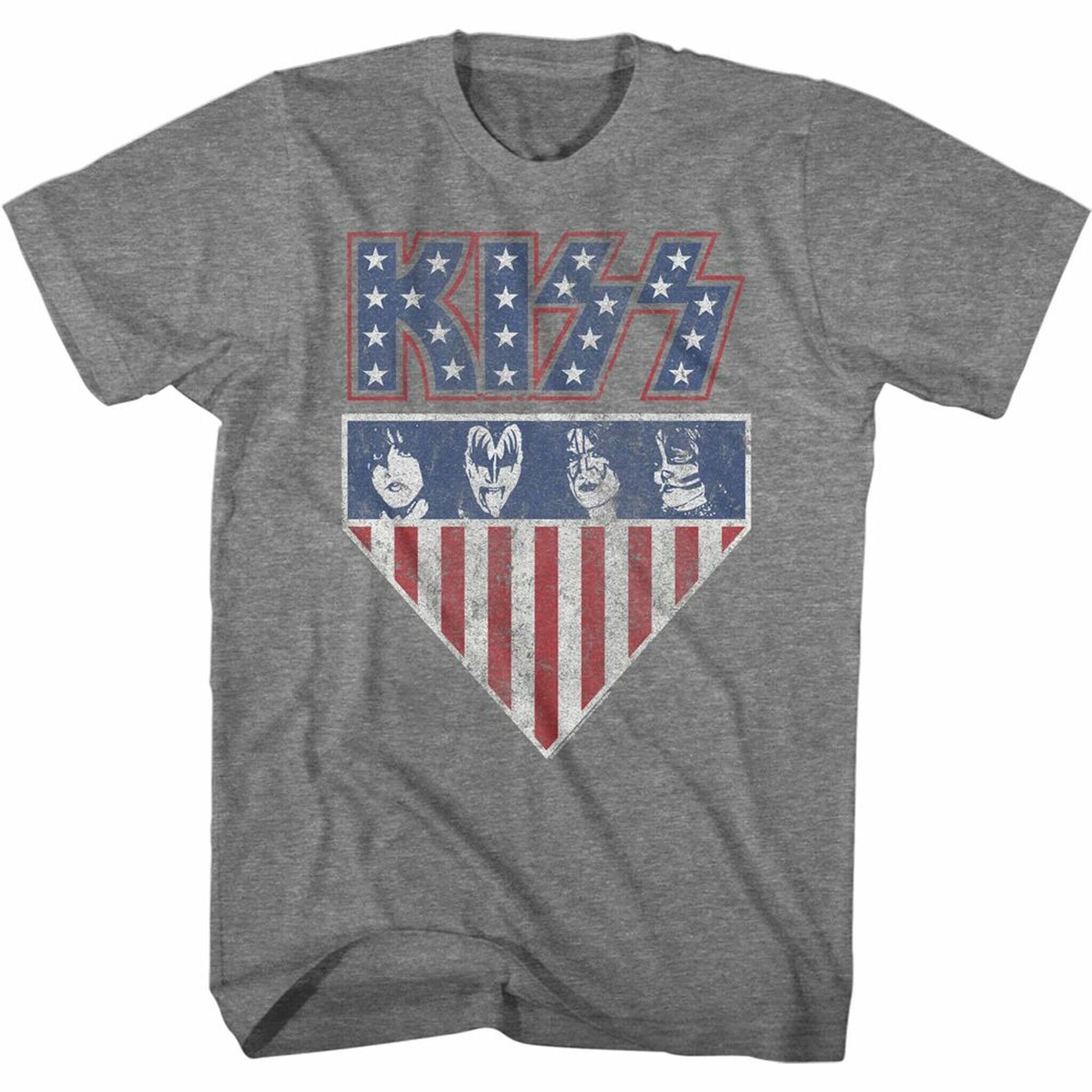 Kiss Kiss 1976 Graphite Heather Adult T-Shirt