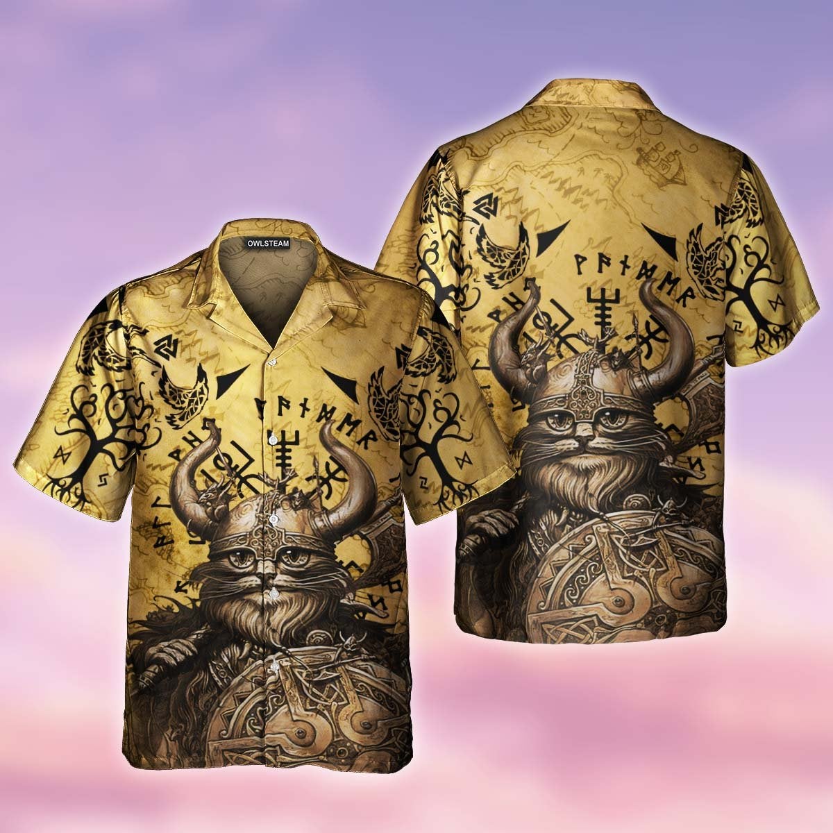 Viking Good Meows Go To Heaven Bad Valhalla Edition Hawaii Shirt Ha37165