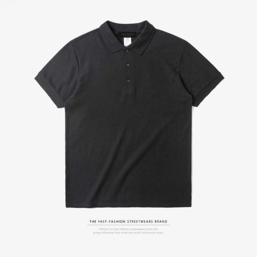 New Style Summer Men’s Classic Shirt  Short Sleeve Uniforms Plain Color Cotton
