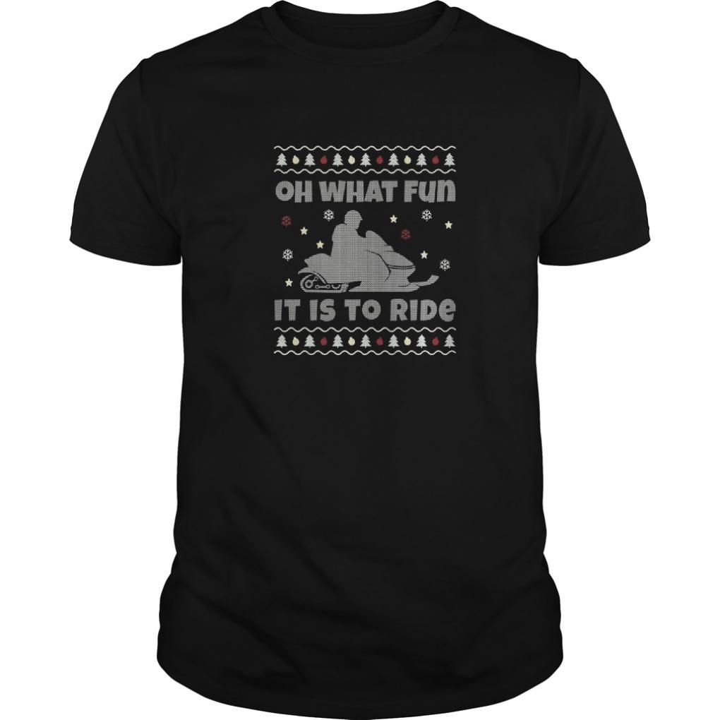 Snowmobile Ugly Christmas Shirt Guys Tee 1166653558