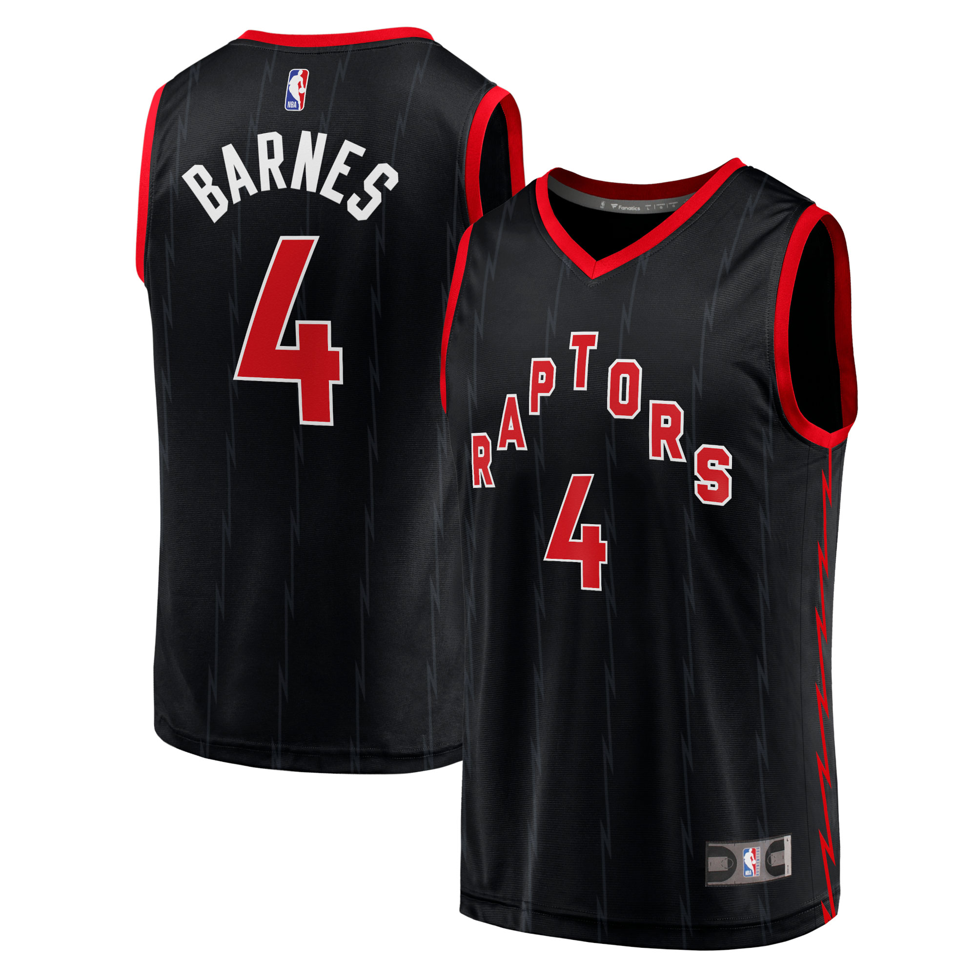 Scottie Barnes Toronto Raptors Youth 2021/22 Fast Break Player Jersey – Statement Edition – Black