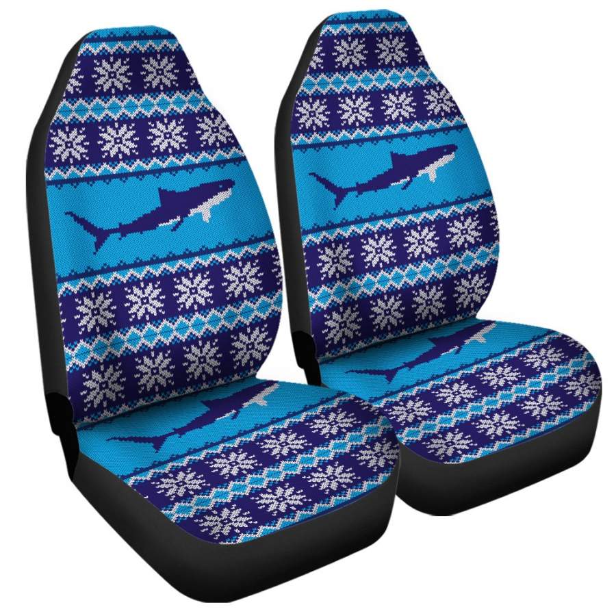 Shark Knitted Pattern Print Universal Fit Car Seat Covers