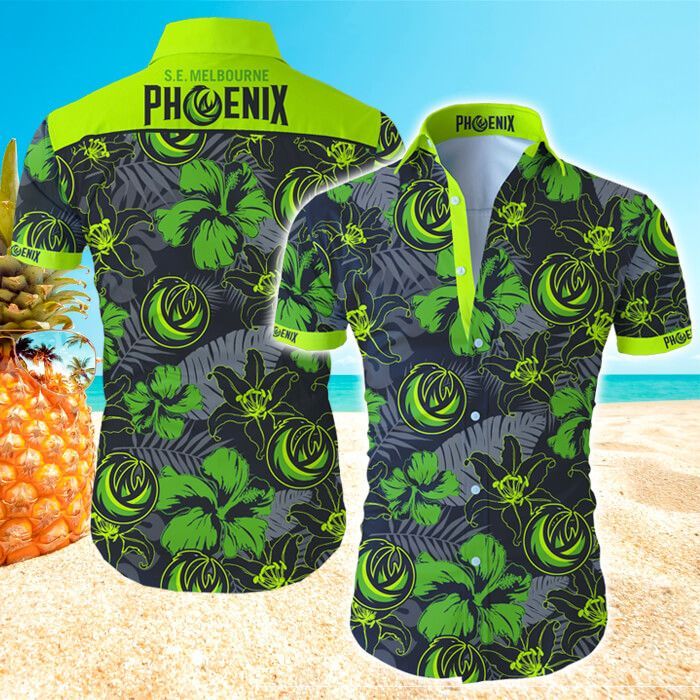 South East Melbourne Phoenix Hawaii Shirt Tropical Flower Short Sleeve Slim Fit Body Ha29106