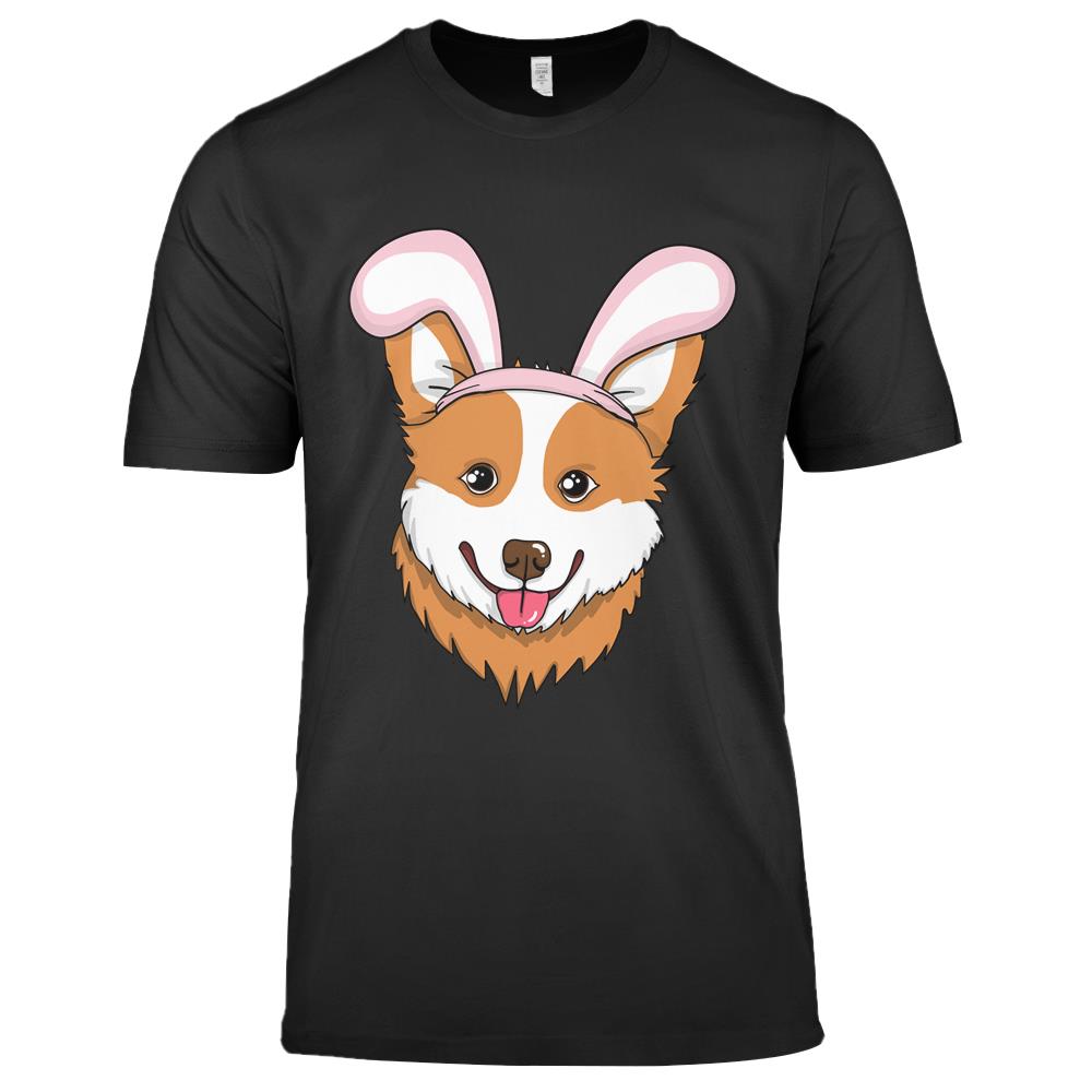 Cute Easter Corgi Dog Bunny Ears Rabbit Premium T Shirts