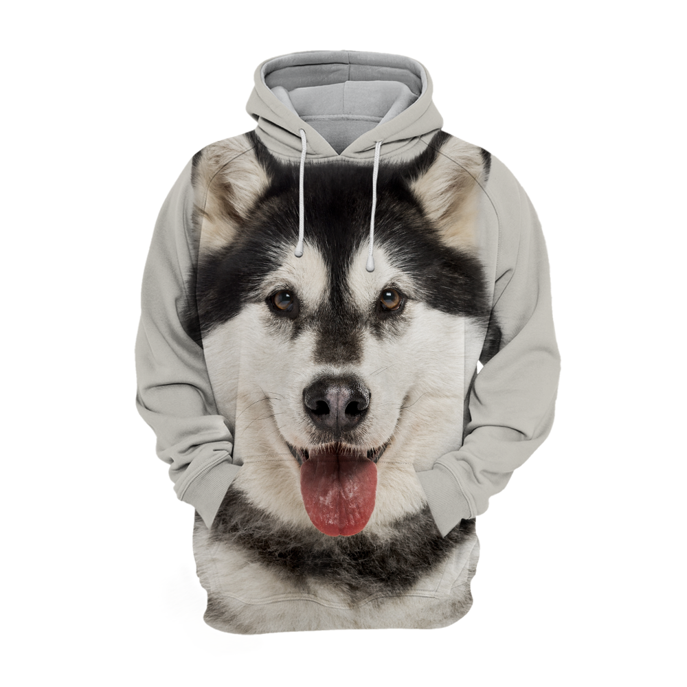 Unisex 3D Graphic Hoodies Animals Dogs Alaskan Husky Laugh