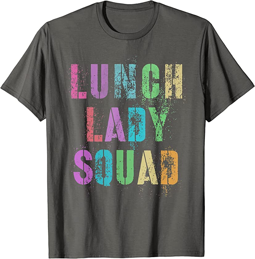 Vintage LUNCH LADY SQUAD School Office Food Service Crew T-Shirt