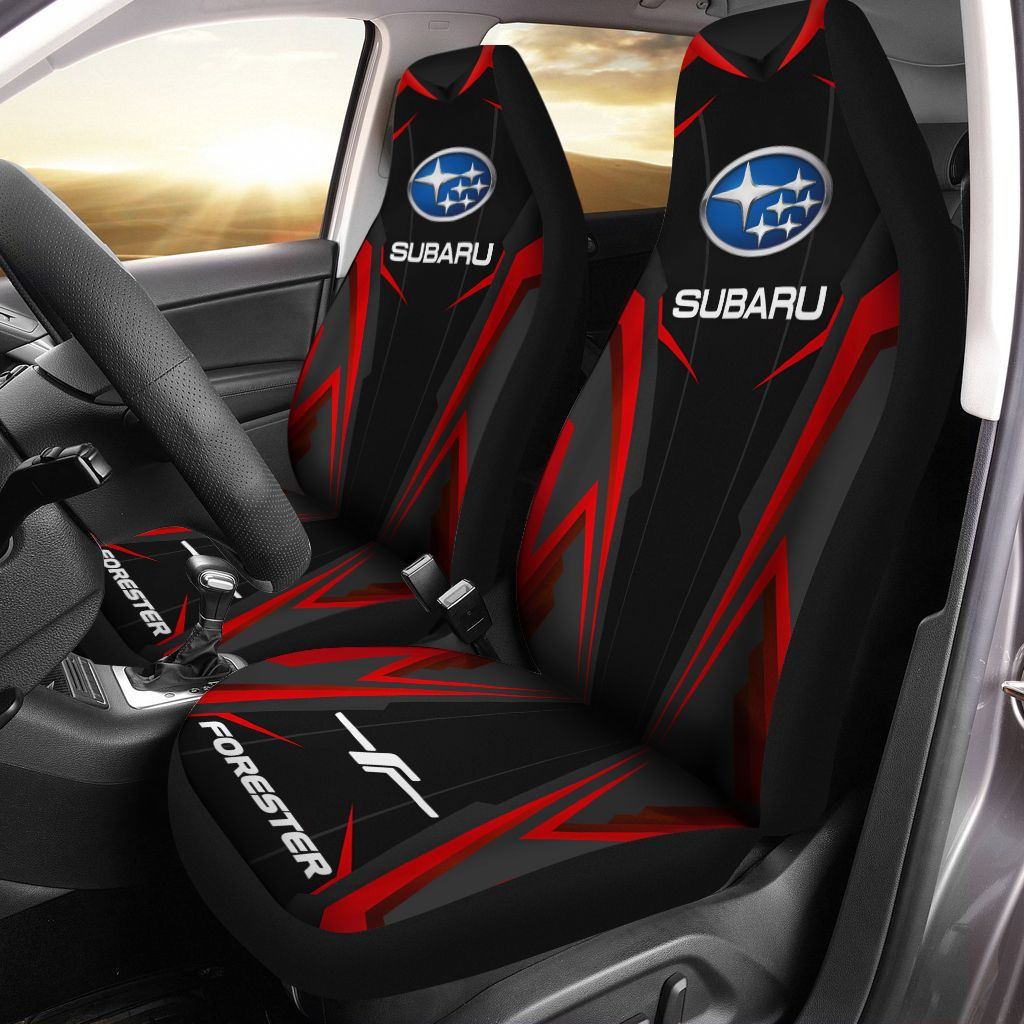 Subaru Car Seat Cover (Set Of 2) Ver 2 (Red)