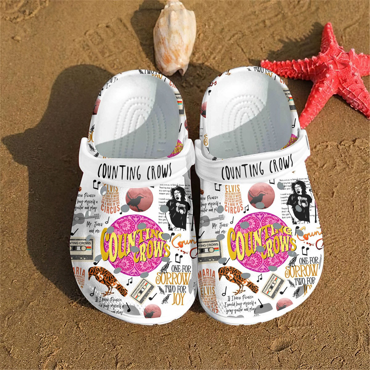 Counting Crows Music Crocs Crocband Clogs Shoes Comfortable For Men Women and Kids