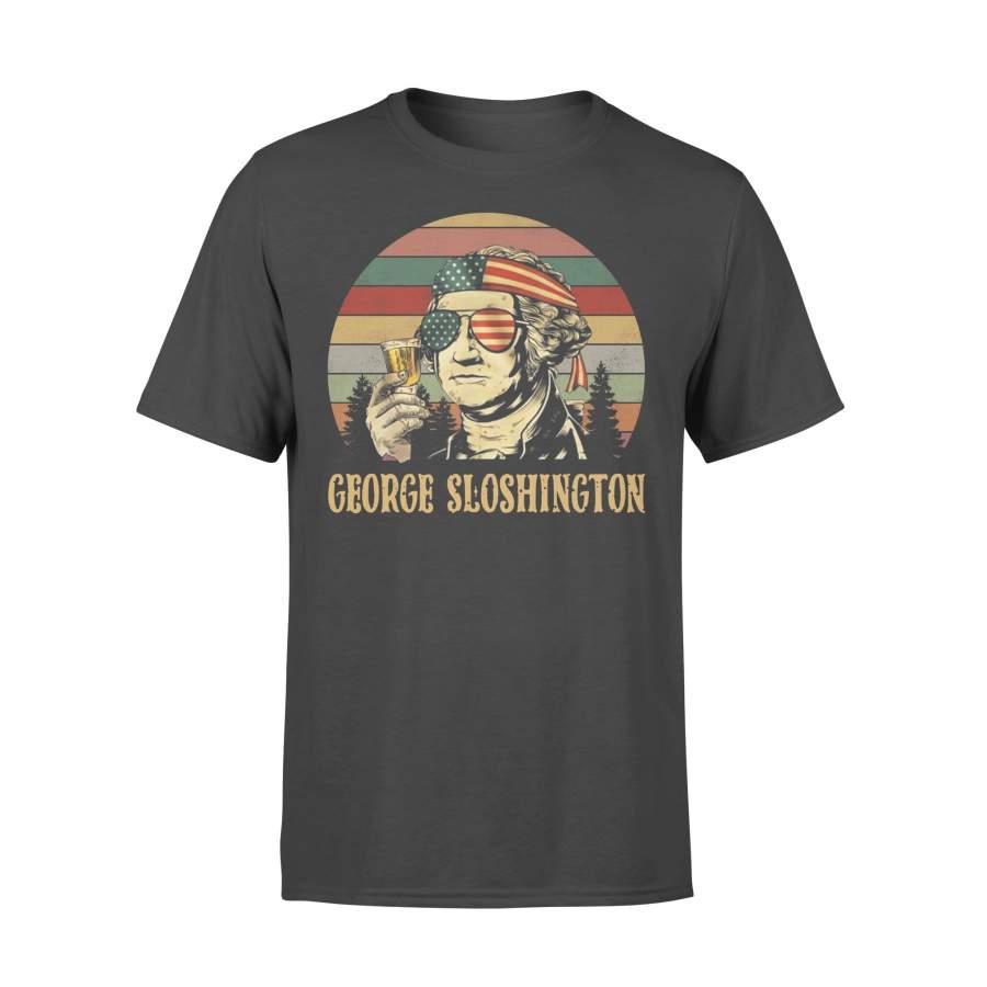 Vintage Drink Beer Sunset George Sloshington T-shirt