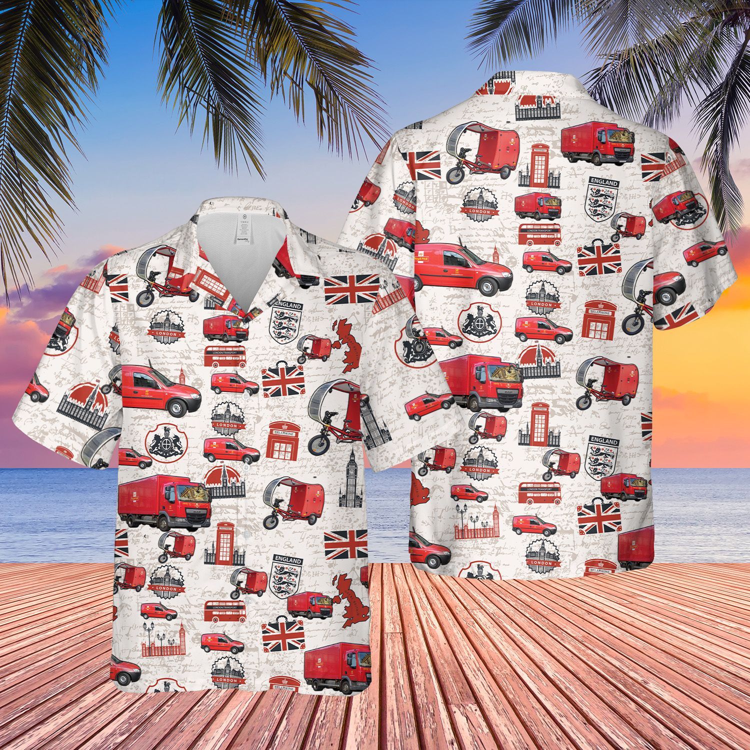 Royal Mail Delivery Vehicles White Nice Design Unisex Hawaii Shirt For Men And Women Ha26885