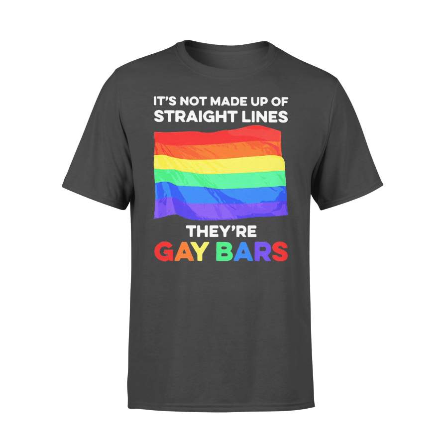 Lgbt It’s Not Made Up Of Straight Lines They’re Gay Bars T-shirt