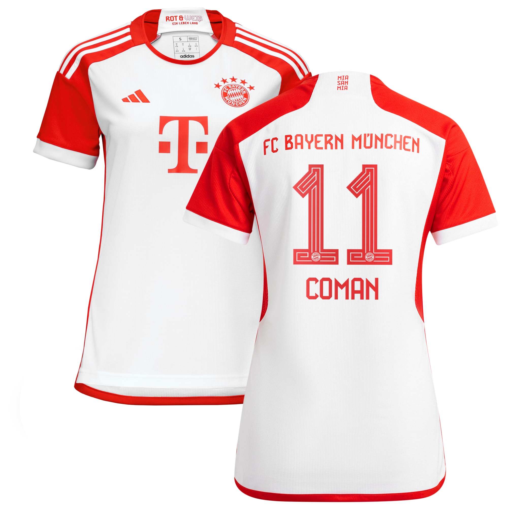 Kingsley Coman Bayern Munich Women's 2023/24 Home Replica Jersey – White