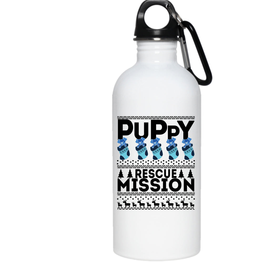 Puppy Rescue Mission 20 Oz Stainless Steel Bottle,Cute Gift For Dog Lovers Outdoor Sports Water Bottle