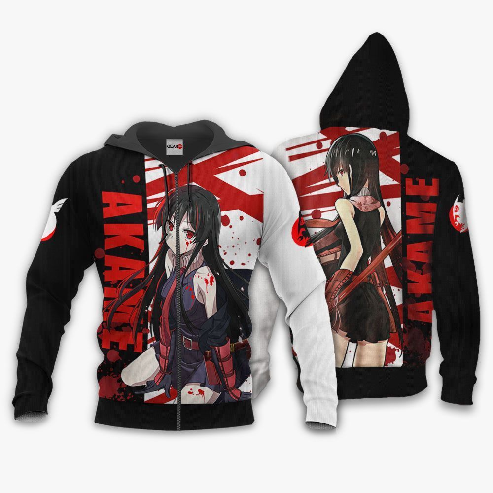 Akame ga Kill Hoodie Shirt Akame Anime Zip Jacket