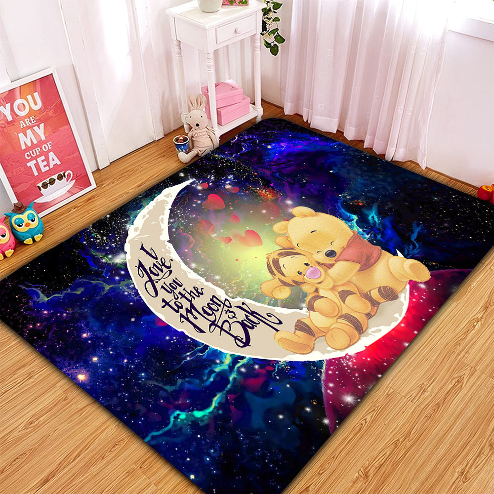 Winnie The Pooh Love You To The Moon Galaxy Carpet Rug Home Room Decor