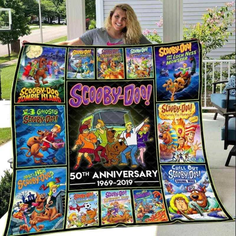 Scooby Doo 50Th Anniversary All Movie Poster Blanket Quilt - EmprintsTOP