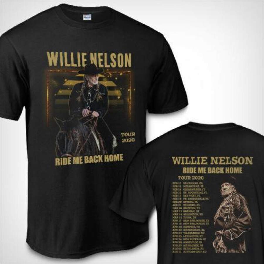 Willie Nelson Shirt Ride Me Back Home Tour 2022 T Shirt S-3XL Willie Nelson Tour Shirt Two Sides