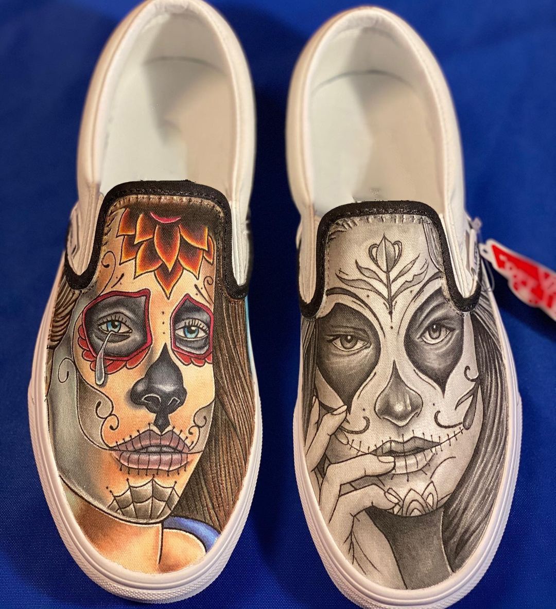 Dia De Los Muertos Fun Commission Day Of The Dead Dia Delos Muertos Candy Skull Gift For Men And Women Slip On Shoes H97