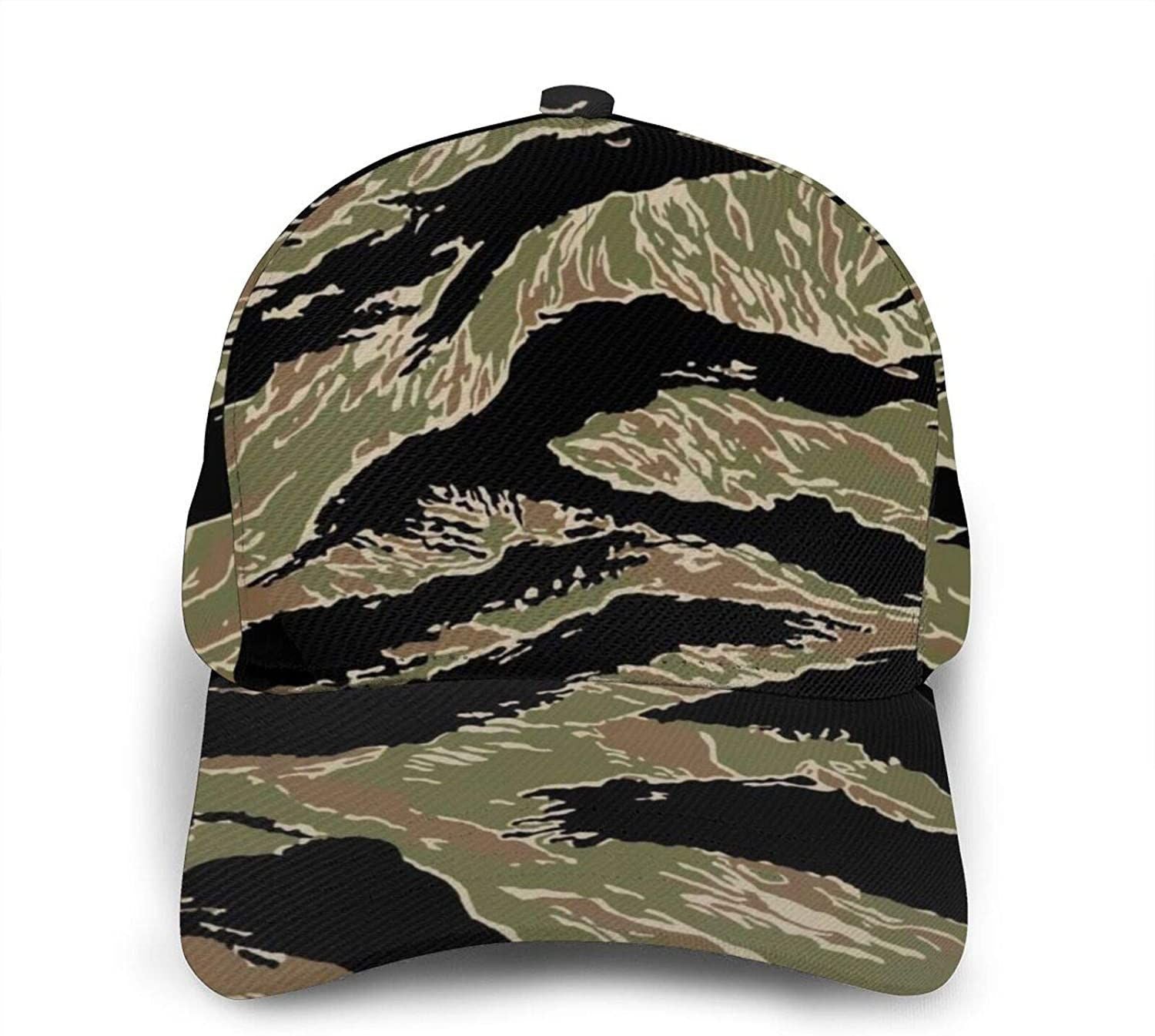 Tiger Stripe Camo Baseball 3D Cap Adjustable Hat Dad Cap  Athletic Baseball Fitted Cap