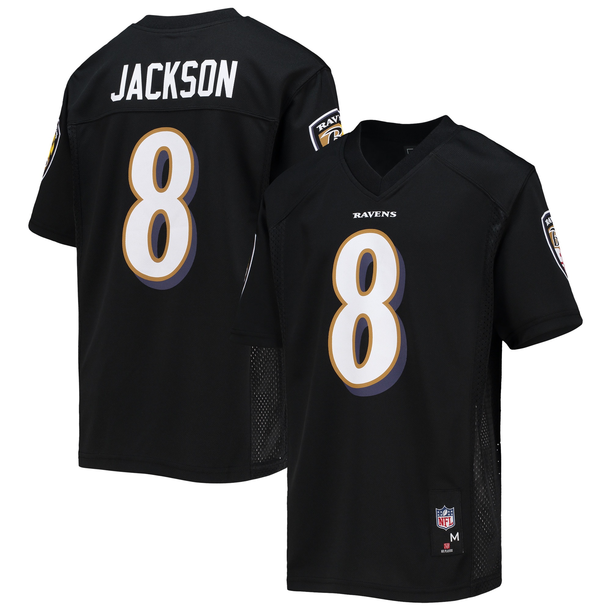 Youth Baltimore Ravens Lamar Jackson Black Player Jersey