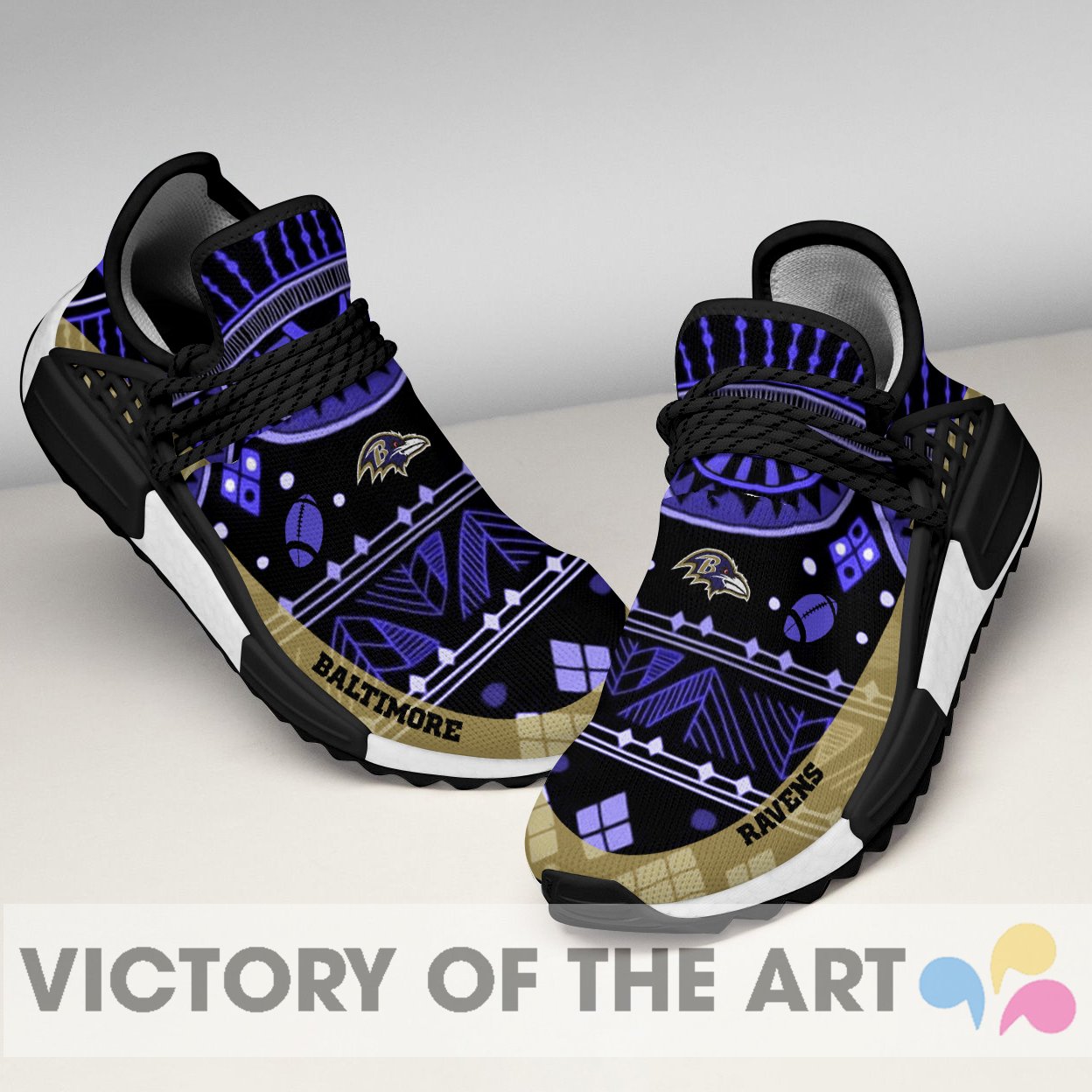 Wonderful Pattern Human Race Baltimore Ravens Shoes For Fans