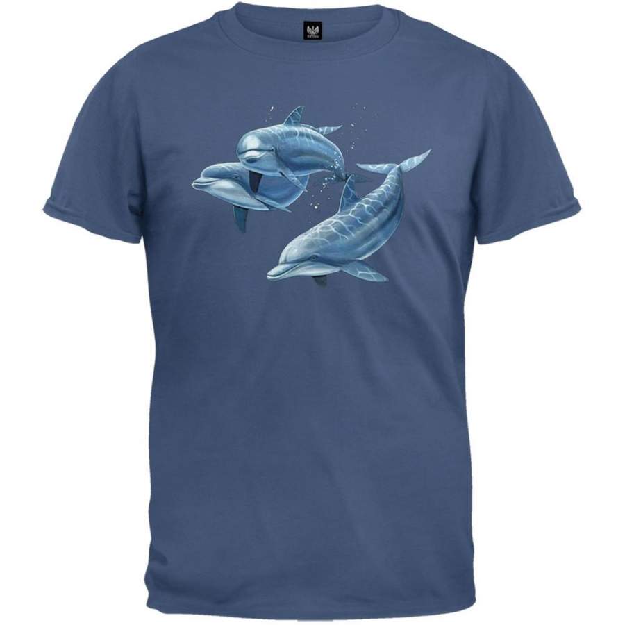 3DT – Three Dolphins Slate Blue T-Shirt