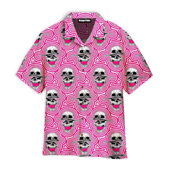 Trippy Screaming Glitched Skulls Pattern Hawaii Shirt For Men Women Ha85280