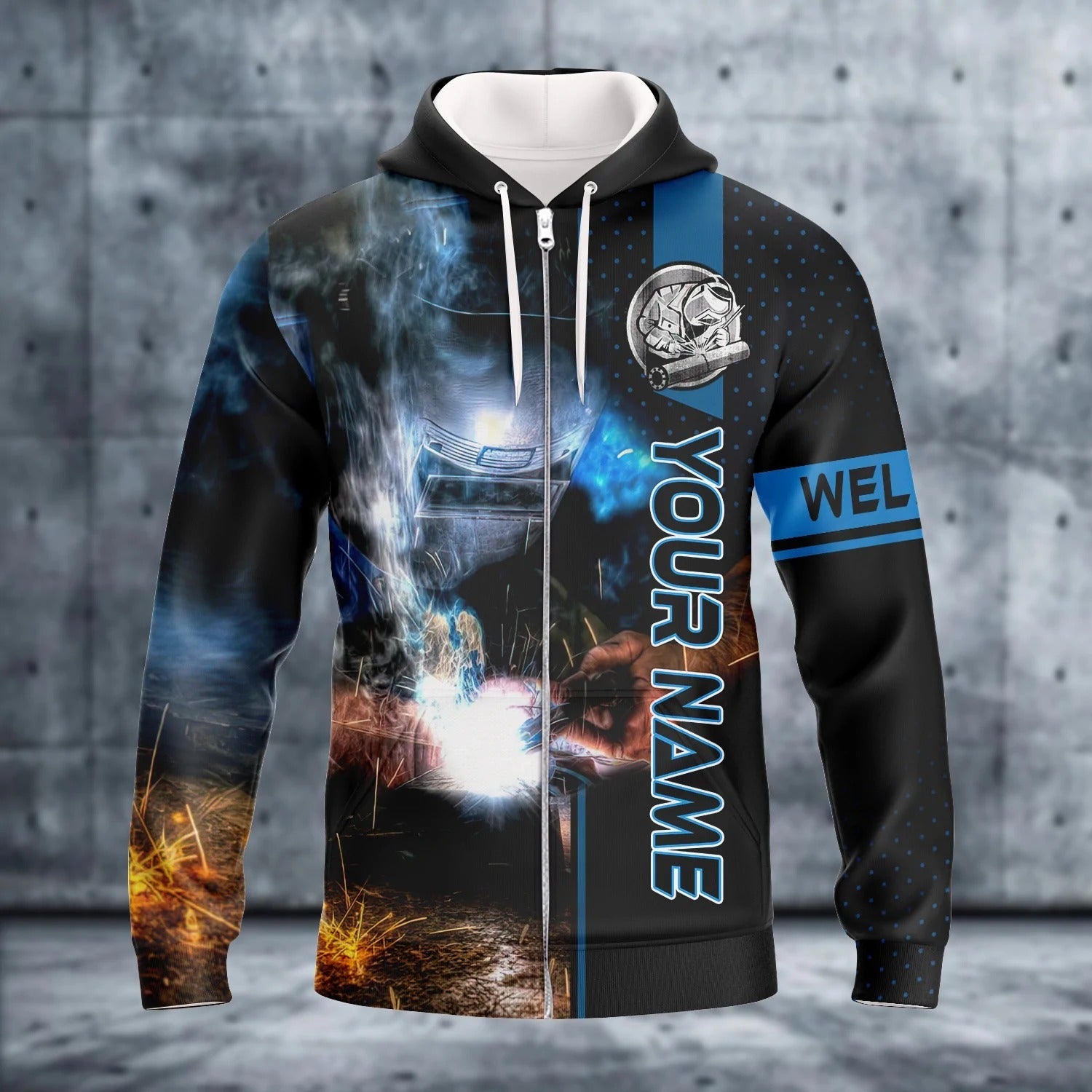 Personalized 3D All Over Print Welder Hoodie Zip Up Hoodie Welder Man, Welder Clothing, Welder Gifts